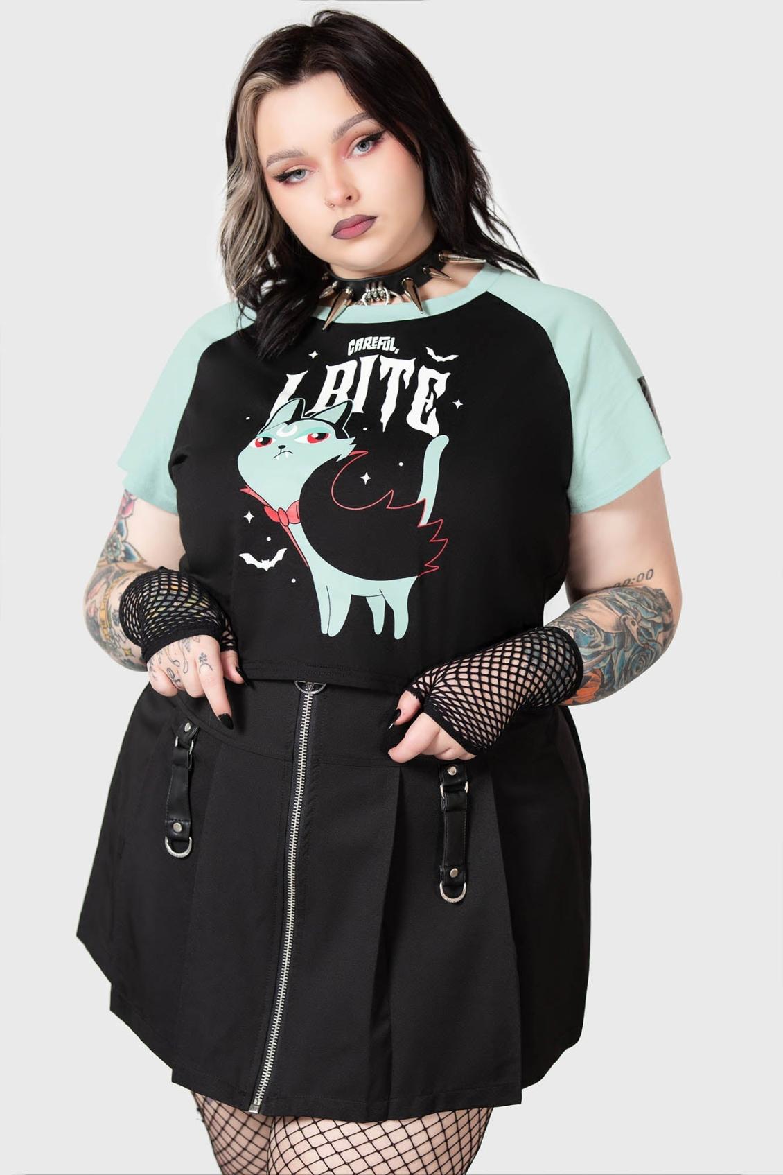 Women T-Shirts &amp; Vests | Killstar Cat Spat Shrunk Tee