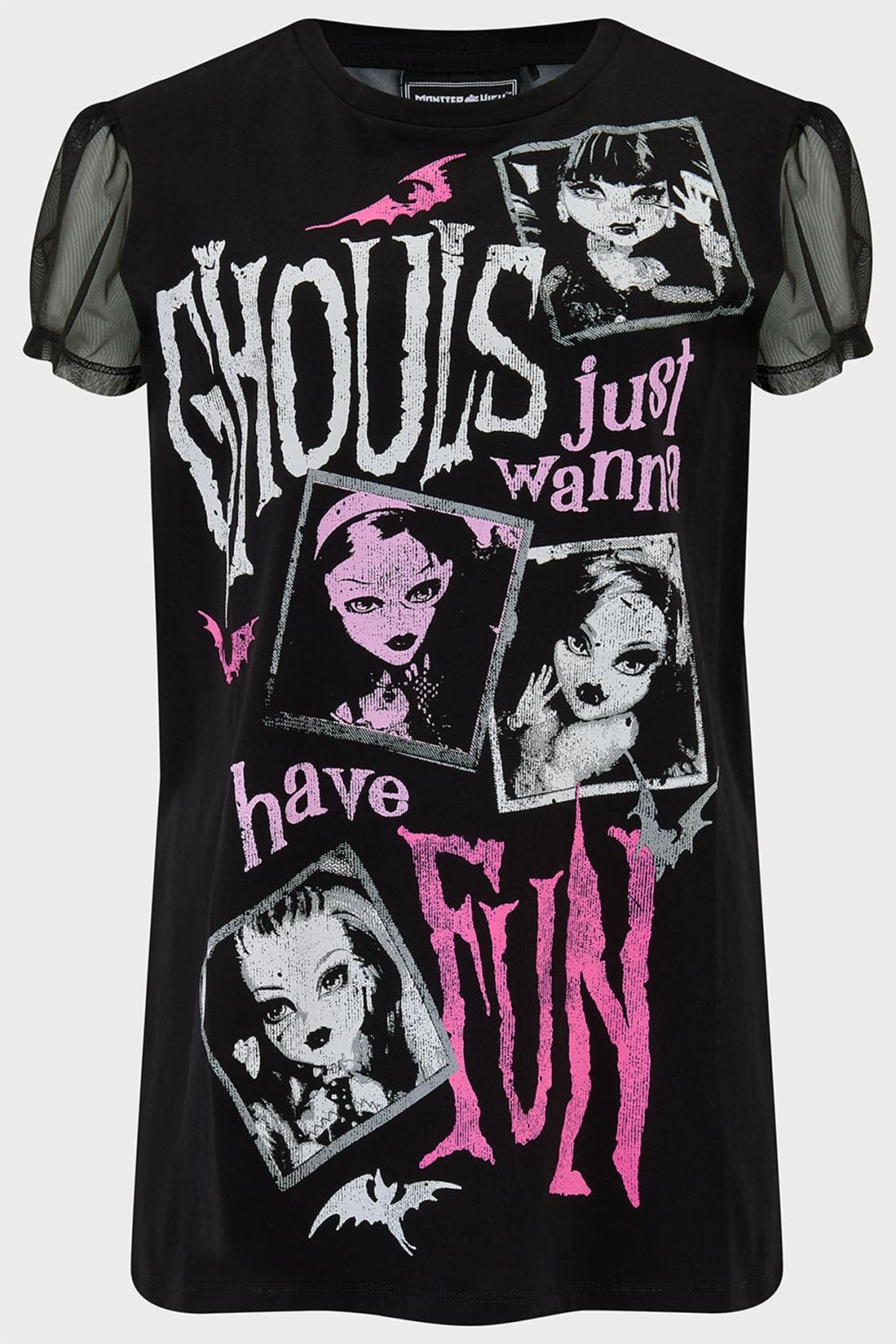 Women T-Shirts &amp; Vests | Killstar Ghoul Friends Sheer Combo Top