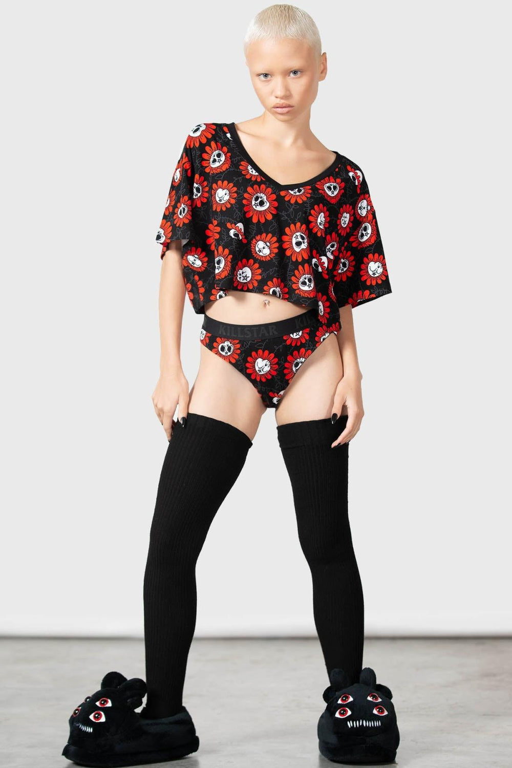 Women T-Shirts &amp; Vests | Killstar Gloomy Garden V-Neck Top