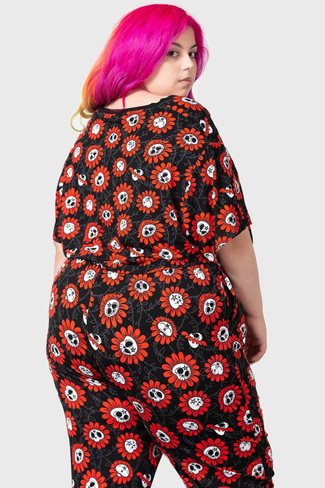 Women T-Shirts &amp; Vests | Killstar Gloomy Garden V-Neck Top