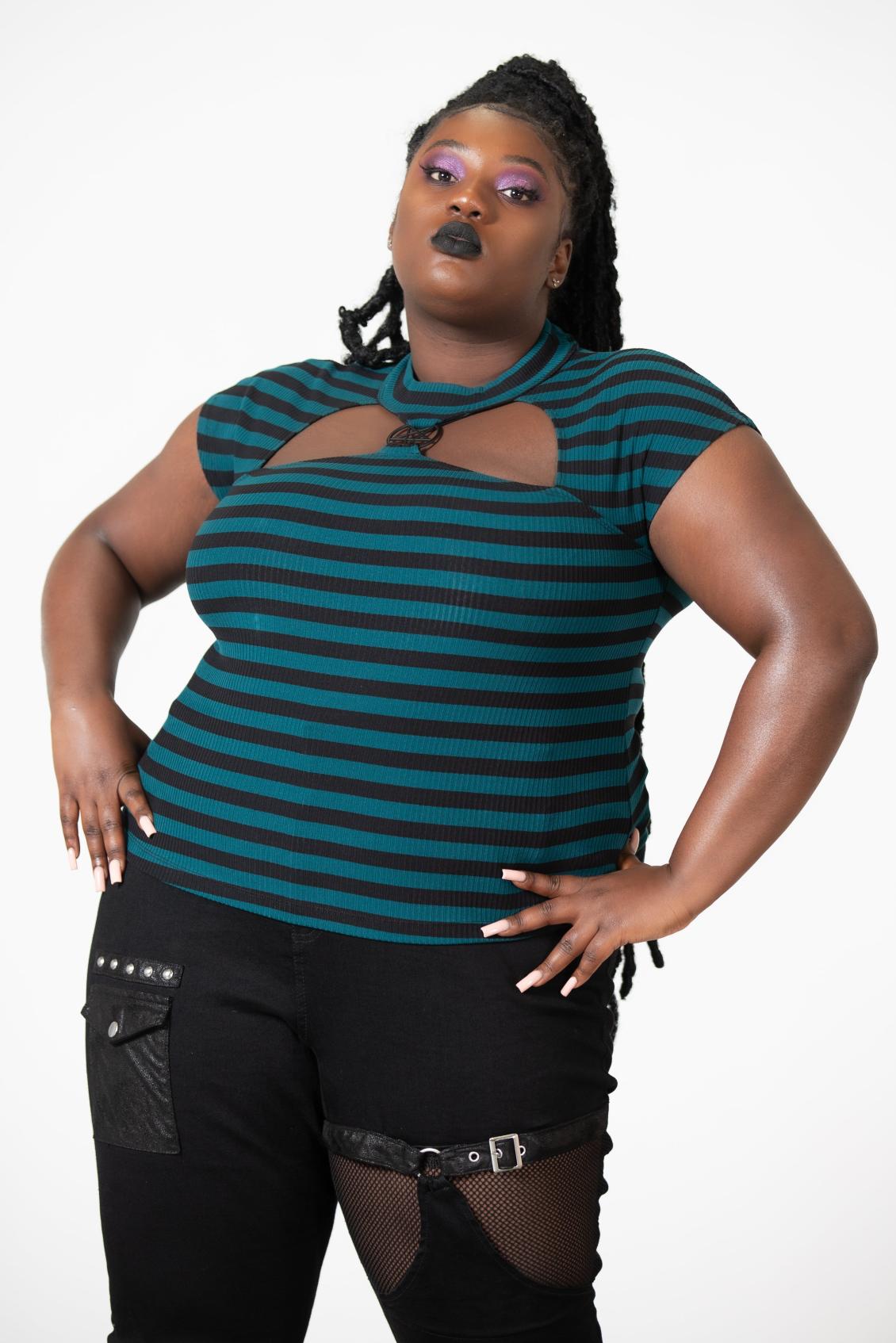 Women T-Shirts &amp; Vests | Killstar Lamia Top [GREEN]