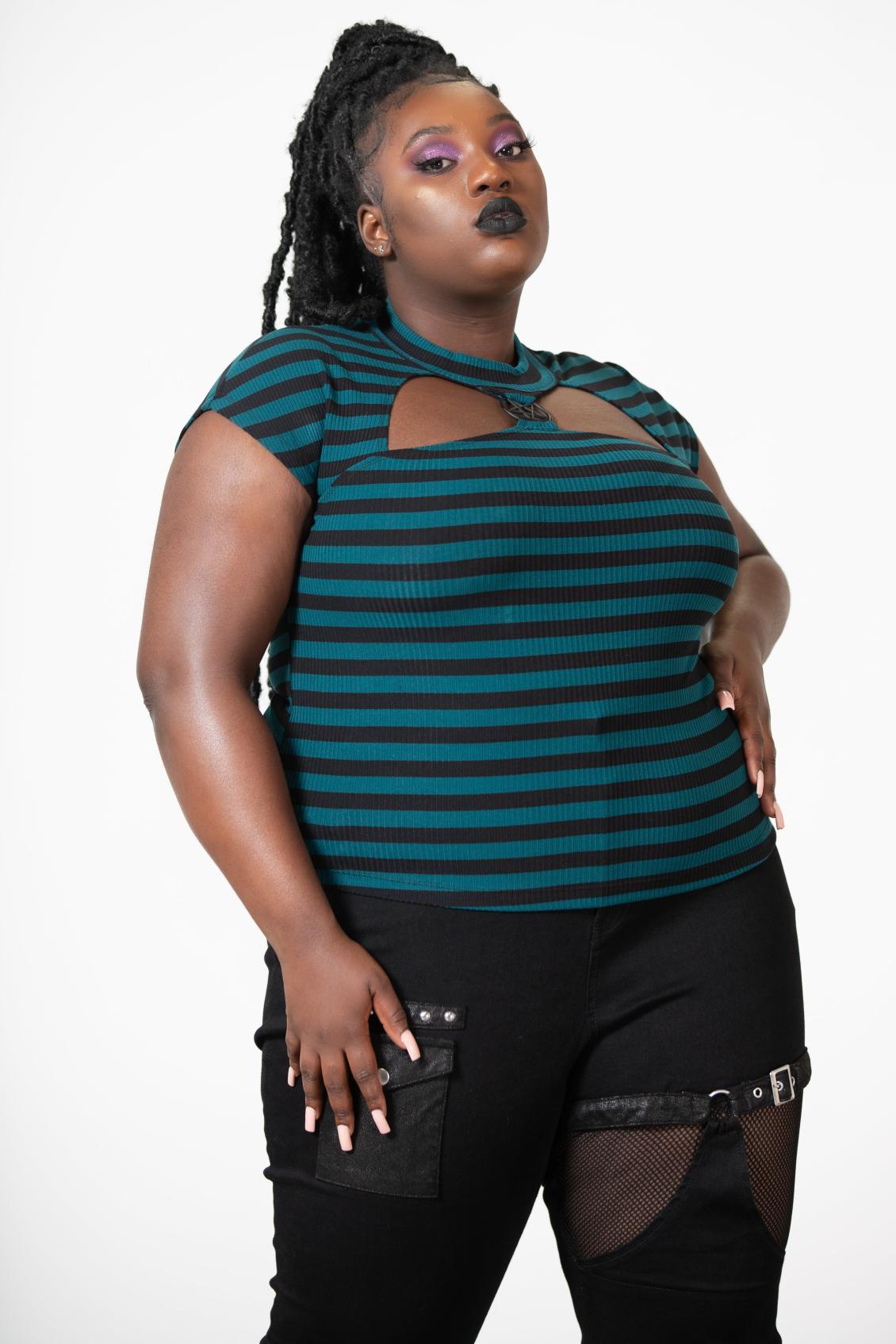 Women T-Shirts &amp; Vests | Killstar Lamia Top [GREEN]