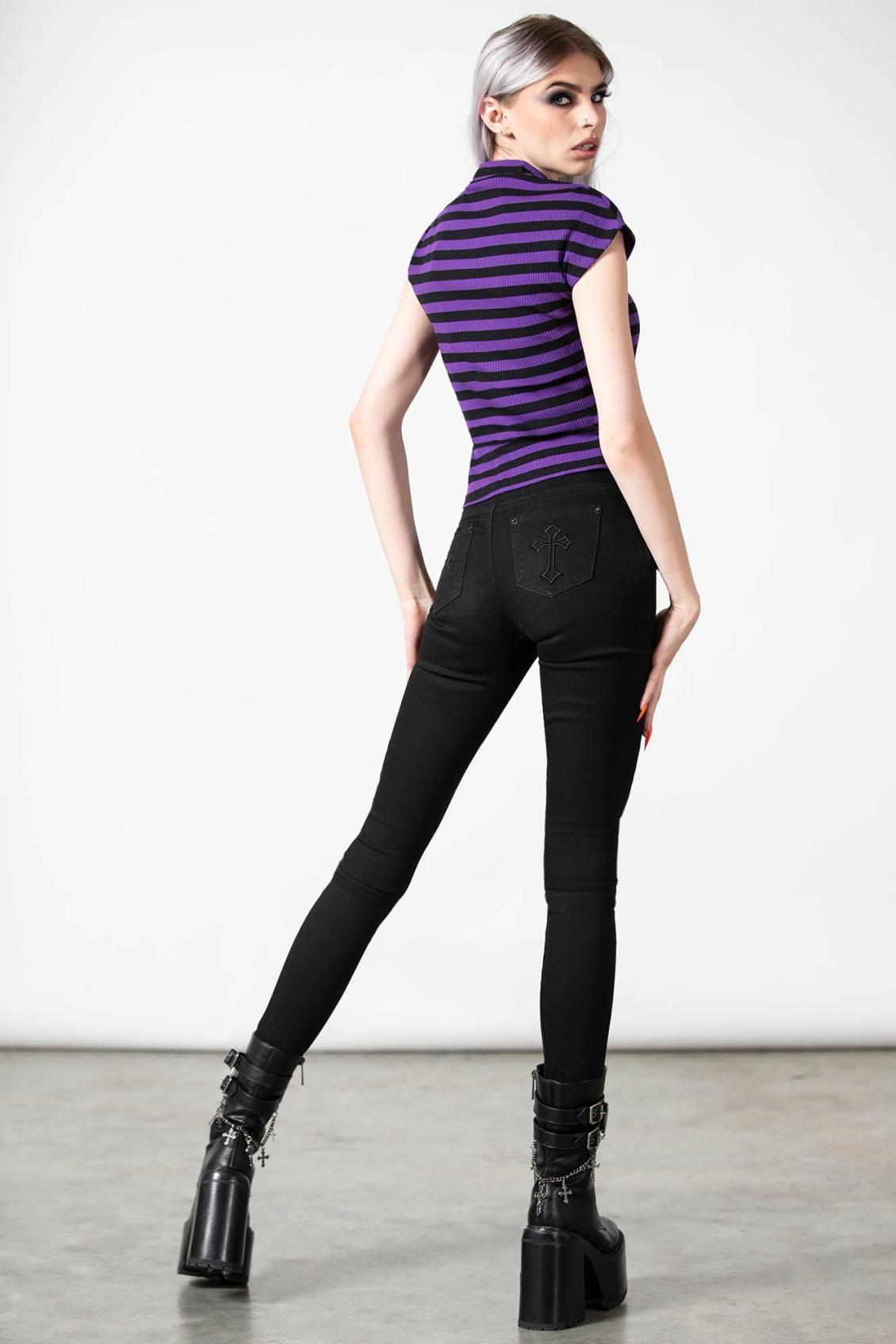 Women T-Shirts &amp; Vests | Killstar Lamia Top [PURPLE]