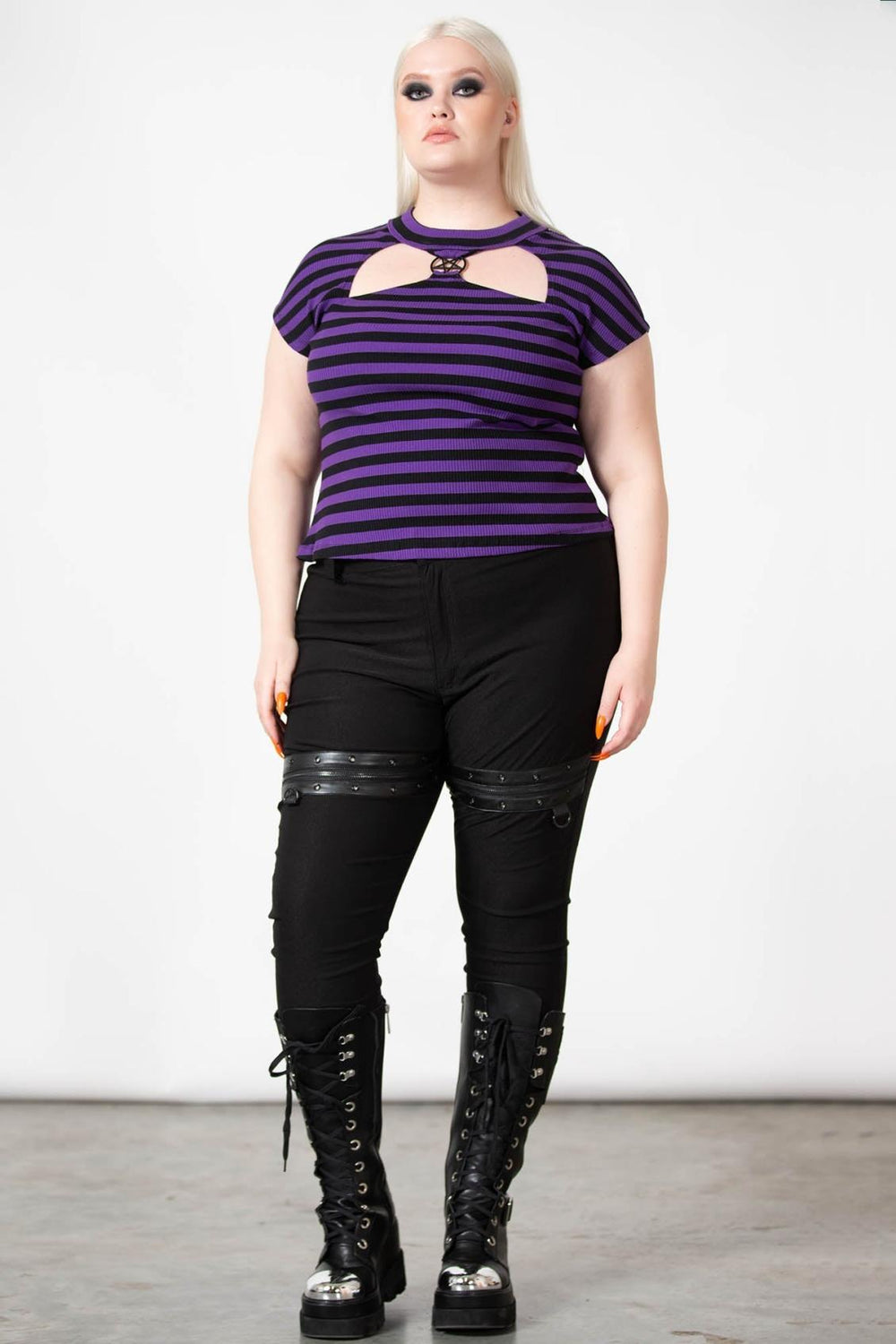 Women T-Shirts &amp; Vests | Killstar Lamia Top [PURPLE]