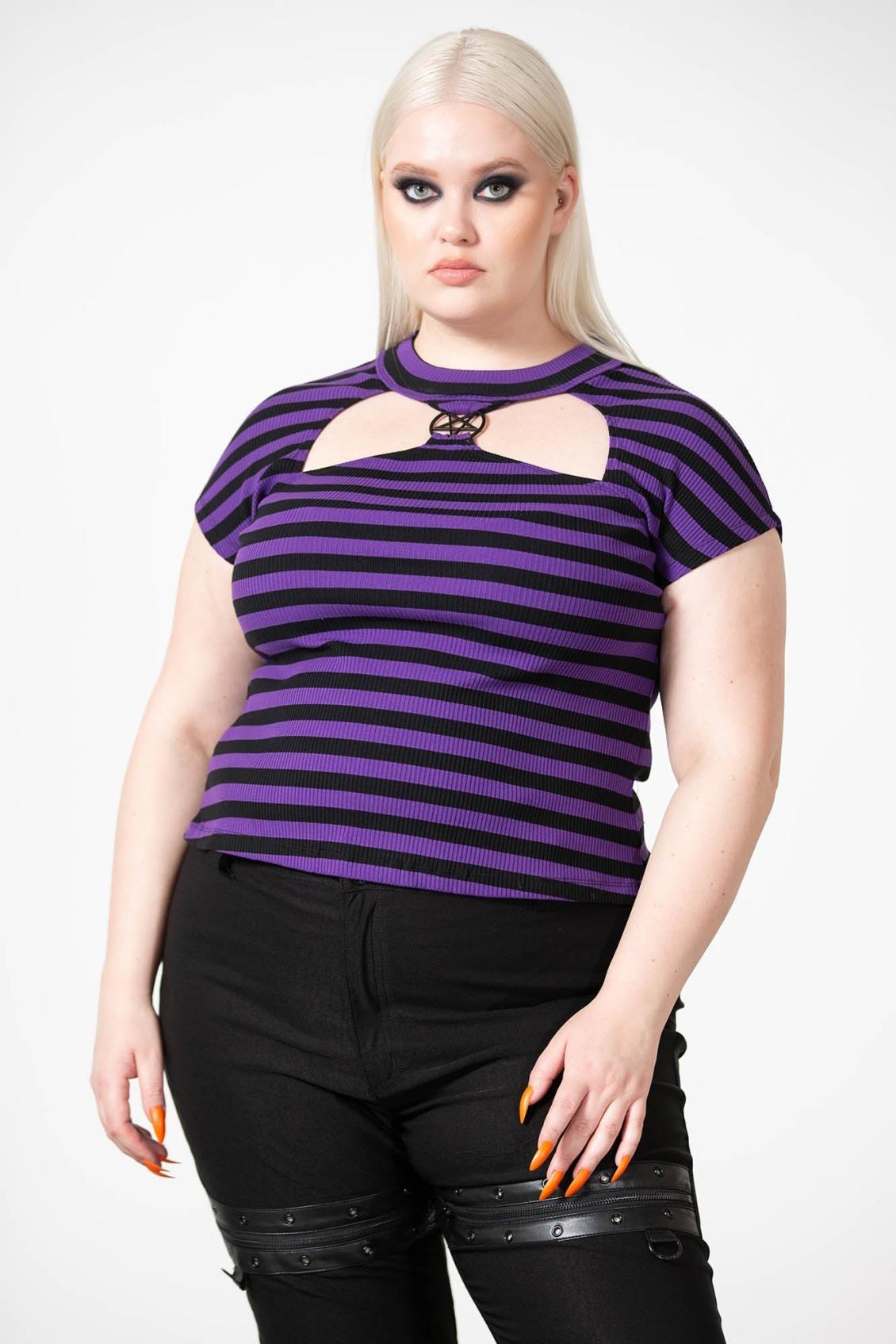 Women T-Shirts &amp; Vests | Killstar Lamia Top [PURPLE]