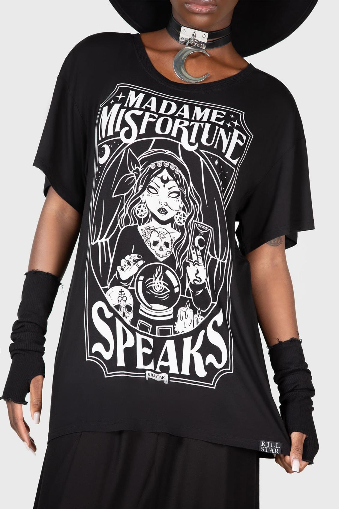 Women T-Shirts &amp; Vests | Killstar Madame Misfortune Relaxed Top