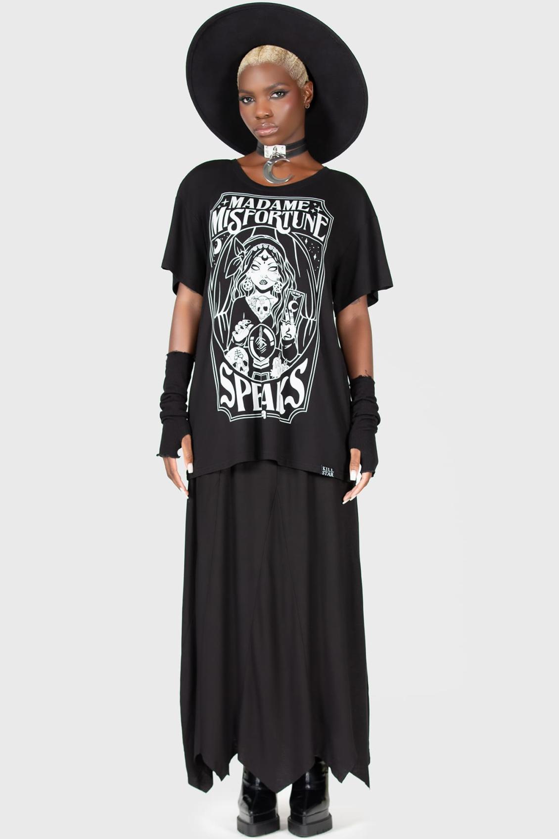 Women T-Shirts &amp; Vests | Killstar Madame Misfortune Relaxed Top