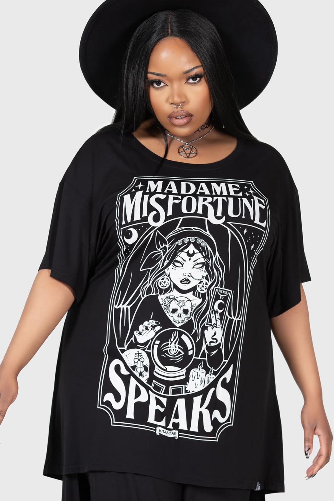 Women T-Shirts &amp; Vests | Killstar Madame Misfortune Relaxed Top