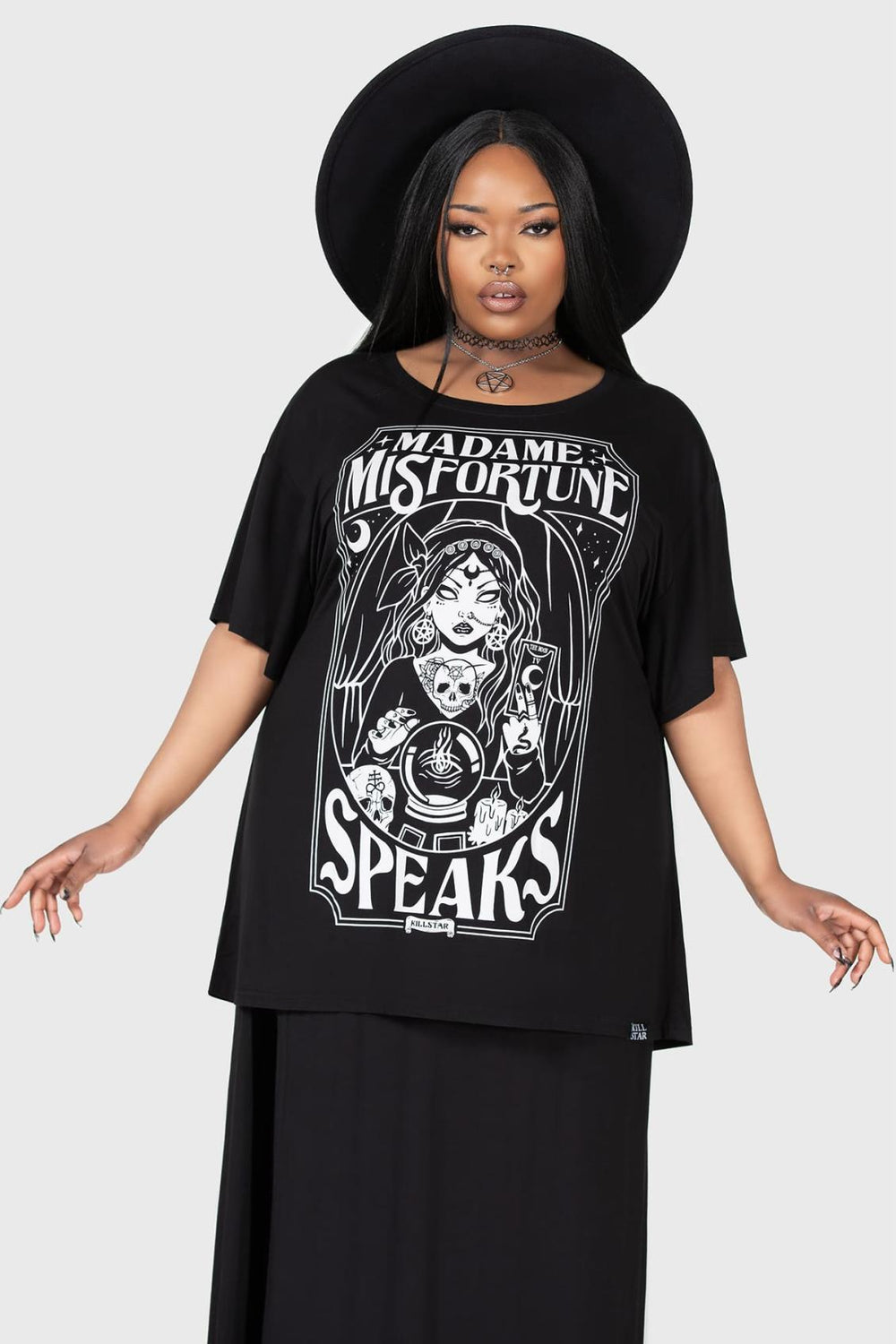 Women T-Shirts &amp; Vests | Killstar Madame Misfortune Relaxed Top