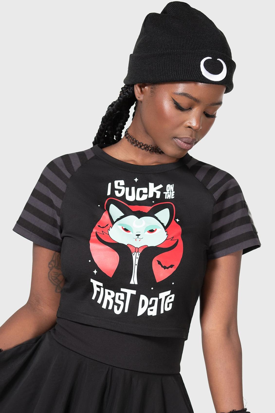 Women T-Shirts &amp; Vests | Killstar Purrrfect Pairing Shrunk Tee