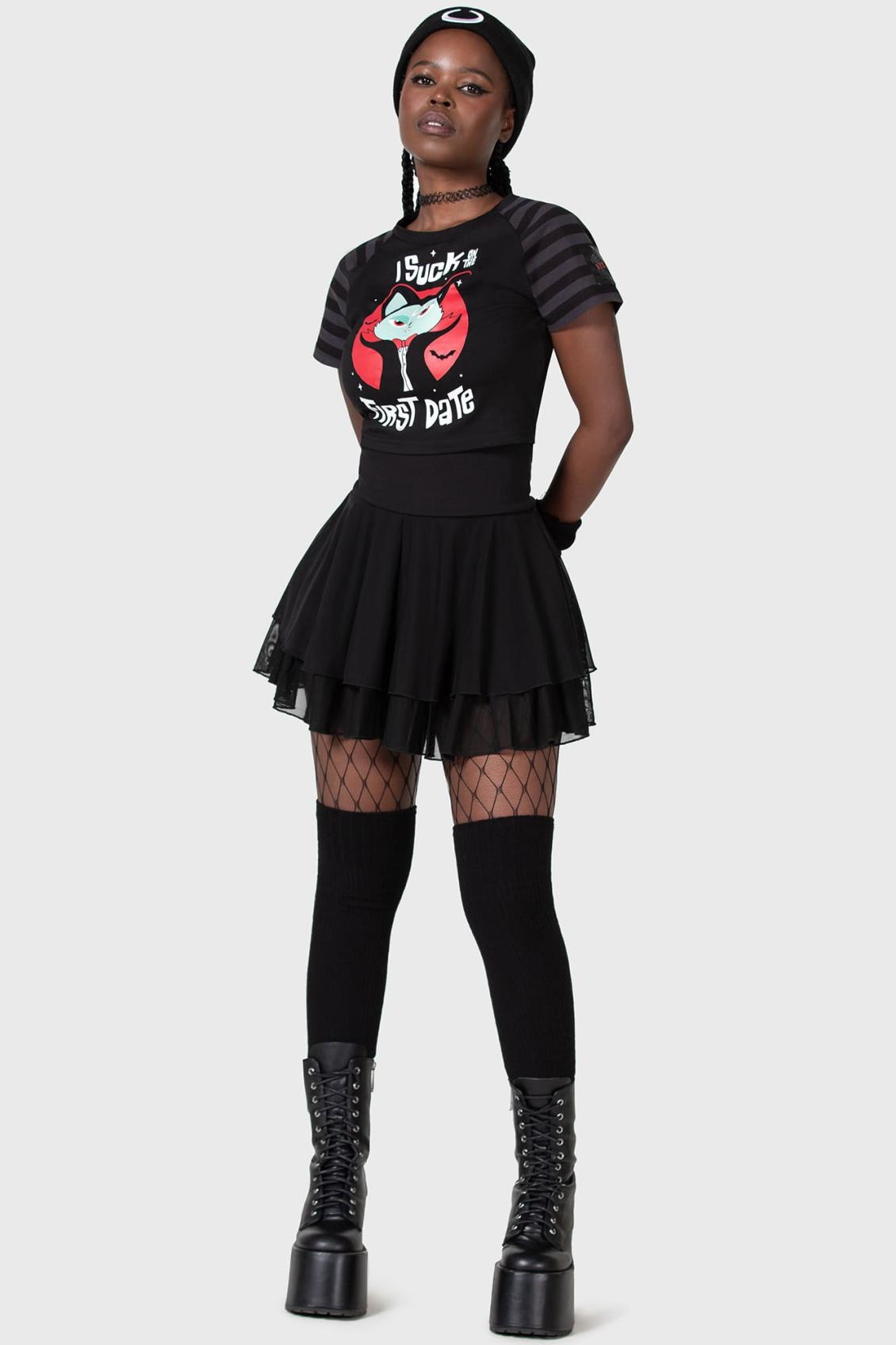 Women T-Shirts &amp; Vests | Killstar Purrrfect Pairing Shrunk Tee