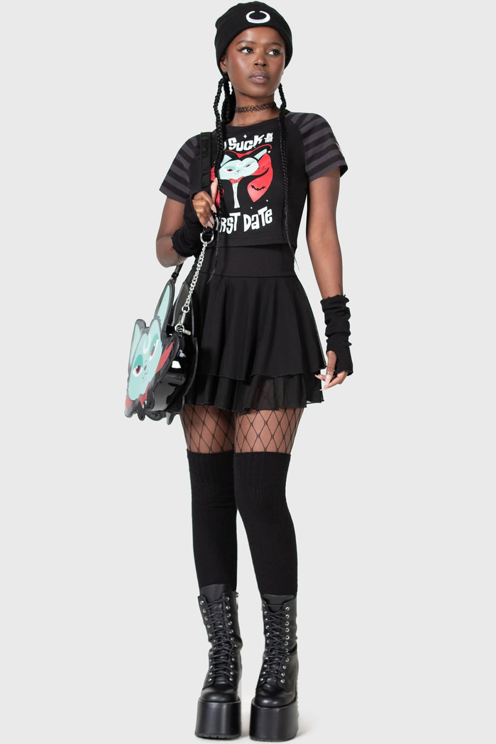 Women T-Shirts &amp; Vests | Killstar Purrrfect Pairing Shrunk Tee