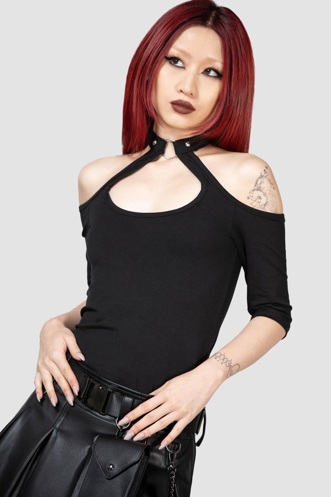 Women T-Shirts &amp; Vests | Killstar Seraphina Choker Top [B]