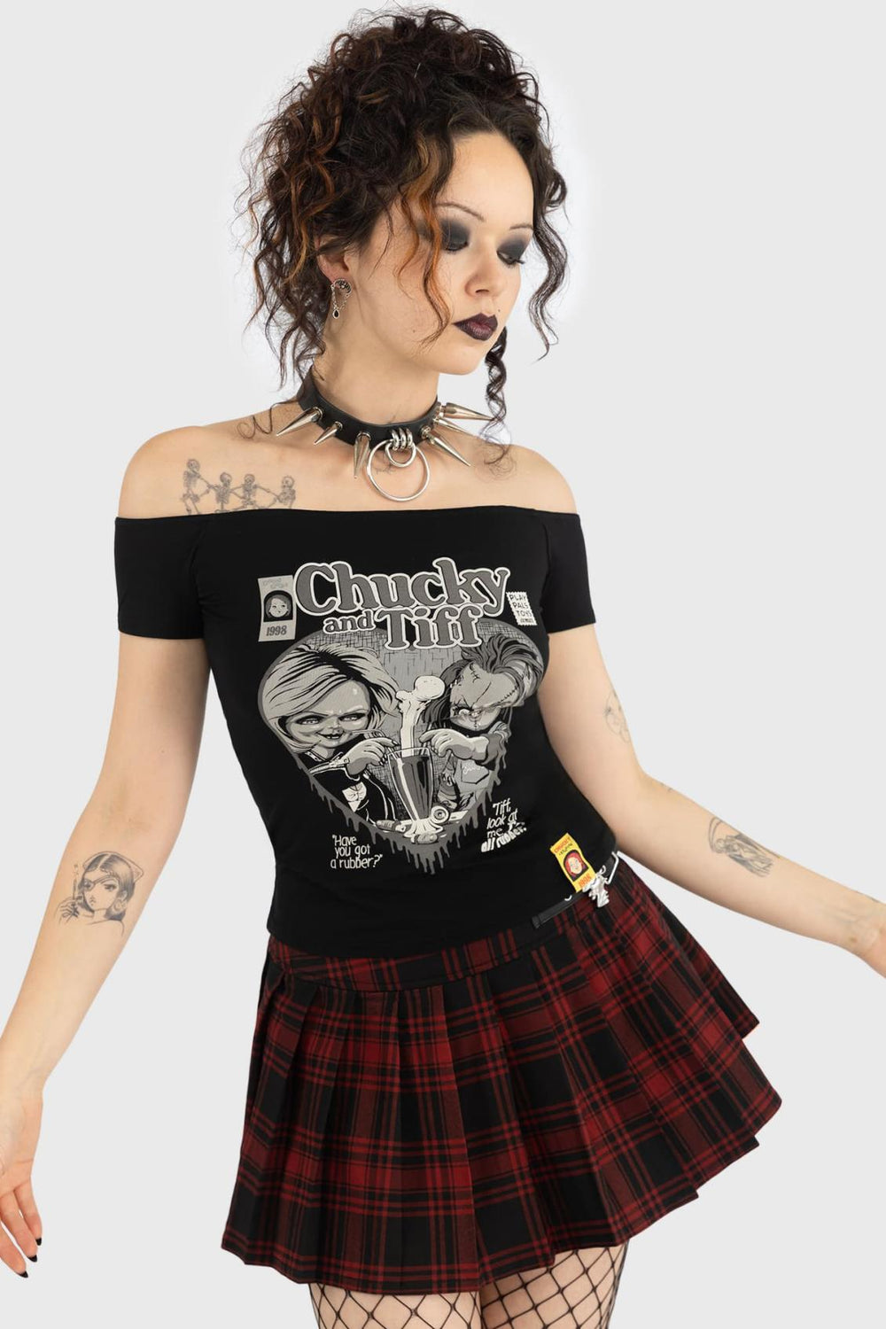 Women T-Shirts &amp; Vests | Killstar Til Death Do Us Part Bardot Top