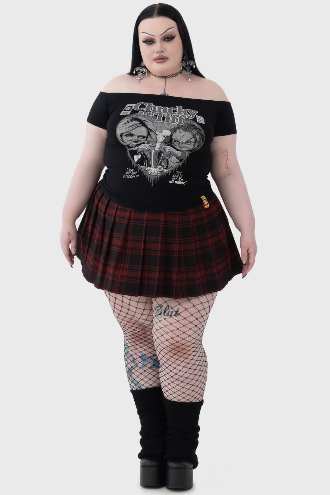 Women T-Shirts &amp; Vests | Killstar Til Death Do Us Part Bardot Top