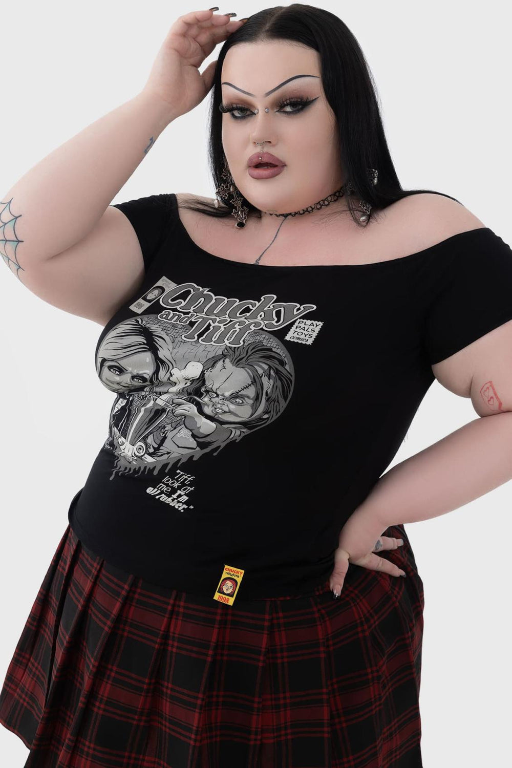 Women T-Shirts &amp; Vests | Killstar Til Death Do Us Part Bardot Top