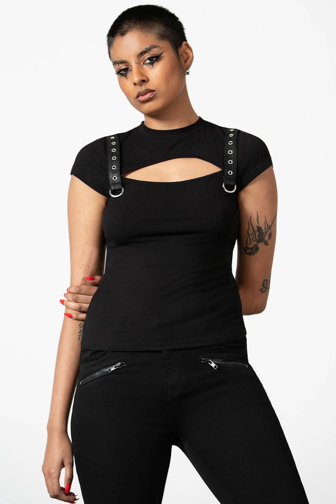 Women T-Shirts &amp; Vests | Killstar Trudy Keyhole Top