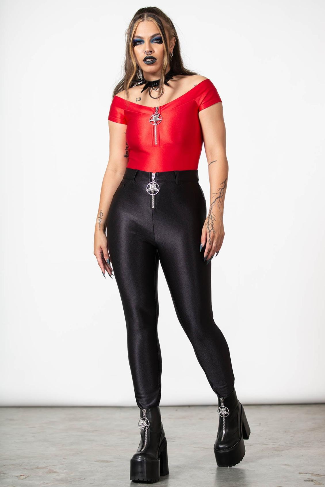 Women T-Shirts &amp; Vests | Killstar Vervain Top [SCARLET]