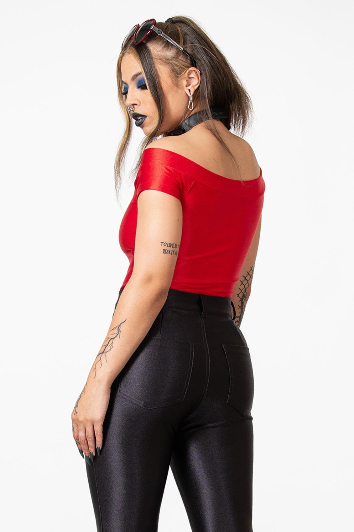 Women T-Shirts &amp; Vests | Killstar Vervain Top [SCARLET]