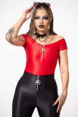 Women T-Shirts &amp; Vests | Killstar Vervain Top [SCARLET]