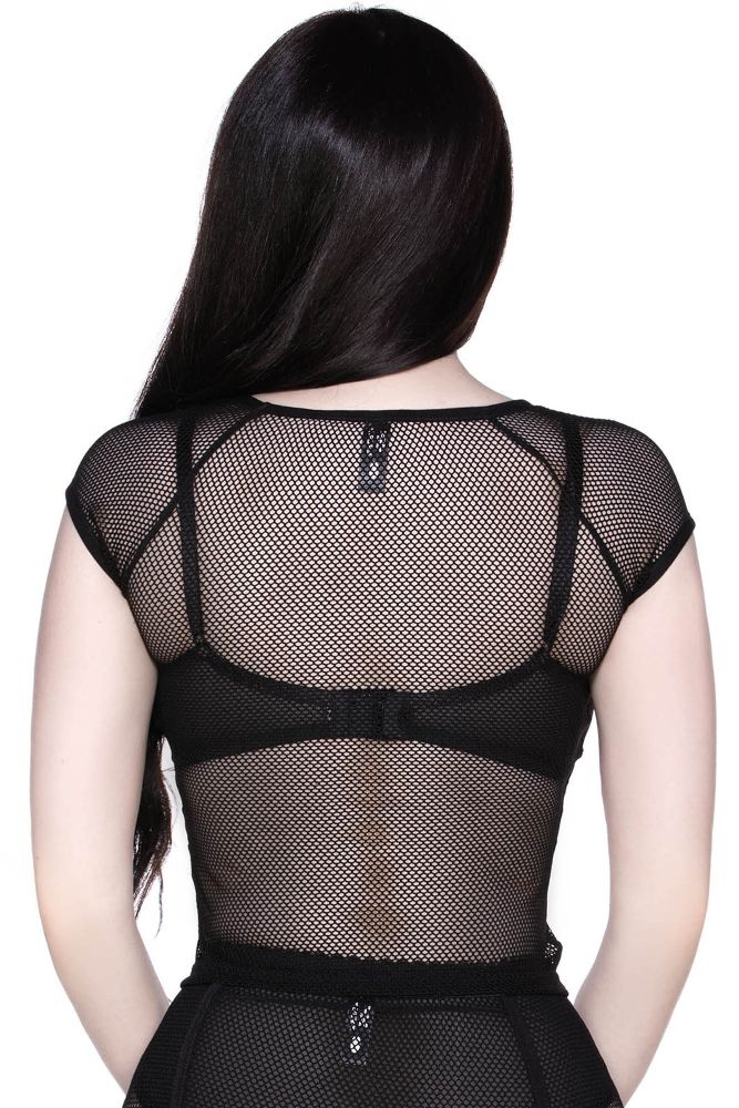 Women T-Shirts &amp; Vests | Killstar Wildchild Fishnet Top [B]