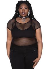 Women T-Shirts &amp; Vests | Killstar Wildchild Fishnet Top [B]