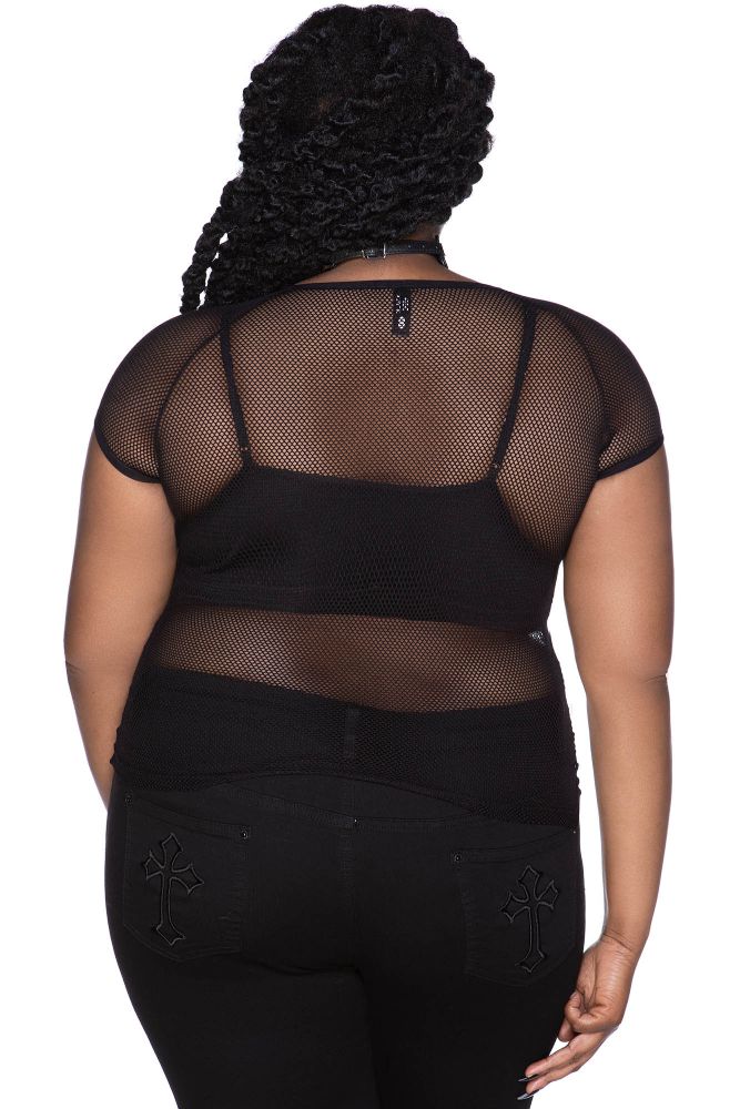 Women T-Shirts &amp; Vests | Killstar Wildchild Fishnet Top [B]