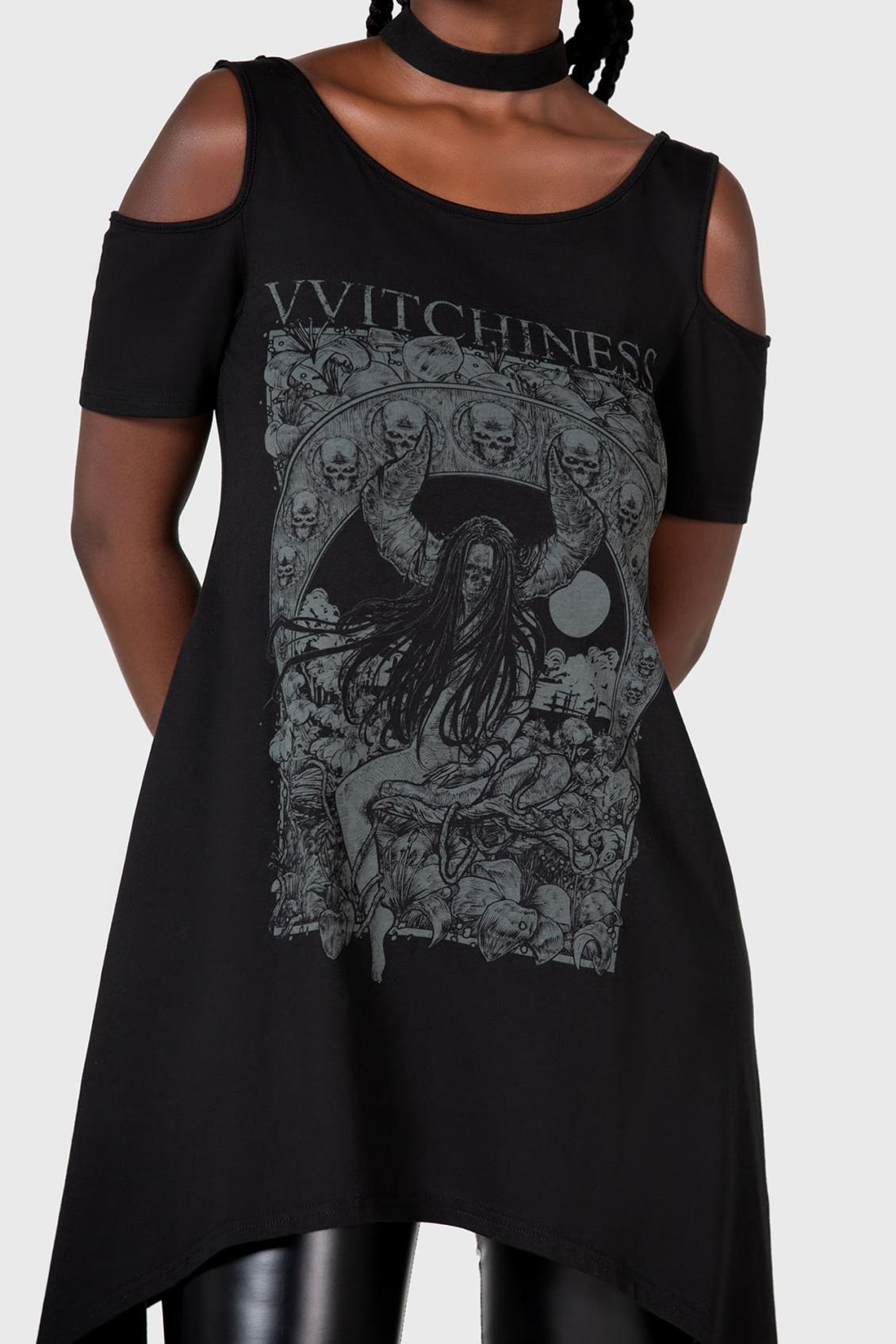 Women T-Shirts &amp; Vests | Killstar Witchiness Cold Shoulder Top