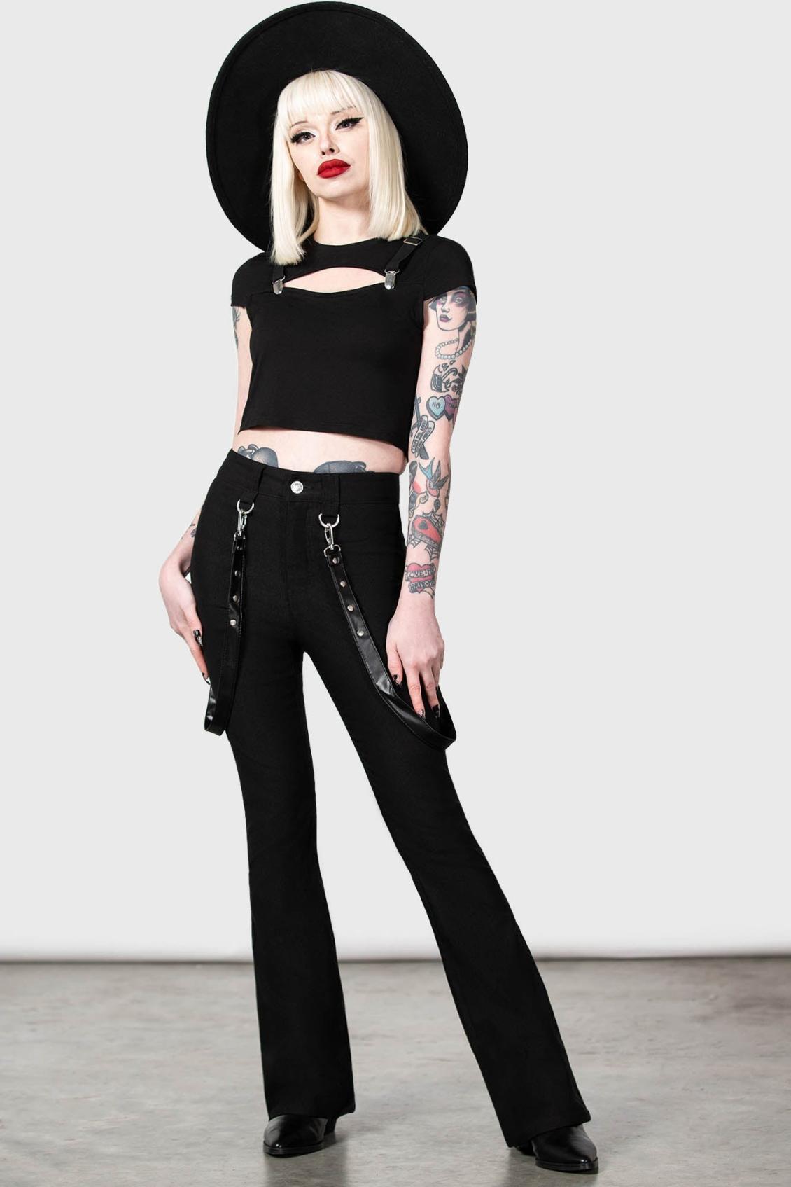 Women Trousers &amp; Jeans | Killstar Cutout Bondage Trousers
