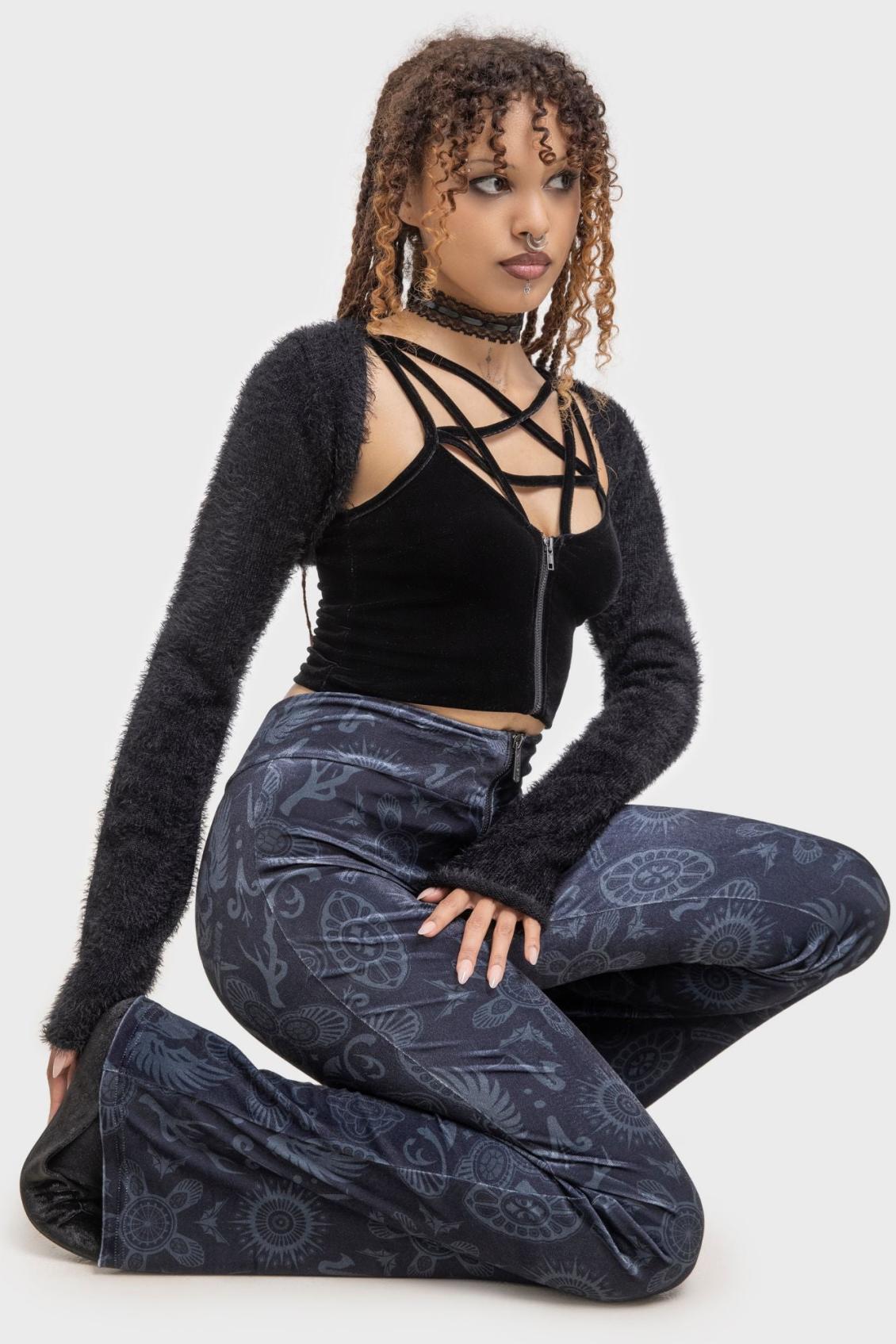 Women Trousers &amp; Jeans | Killstar Half Vamp High Waist Trousers