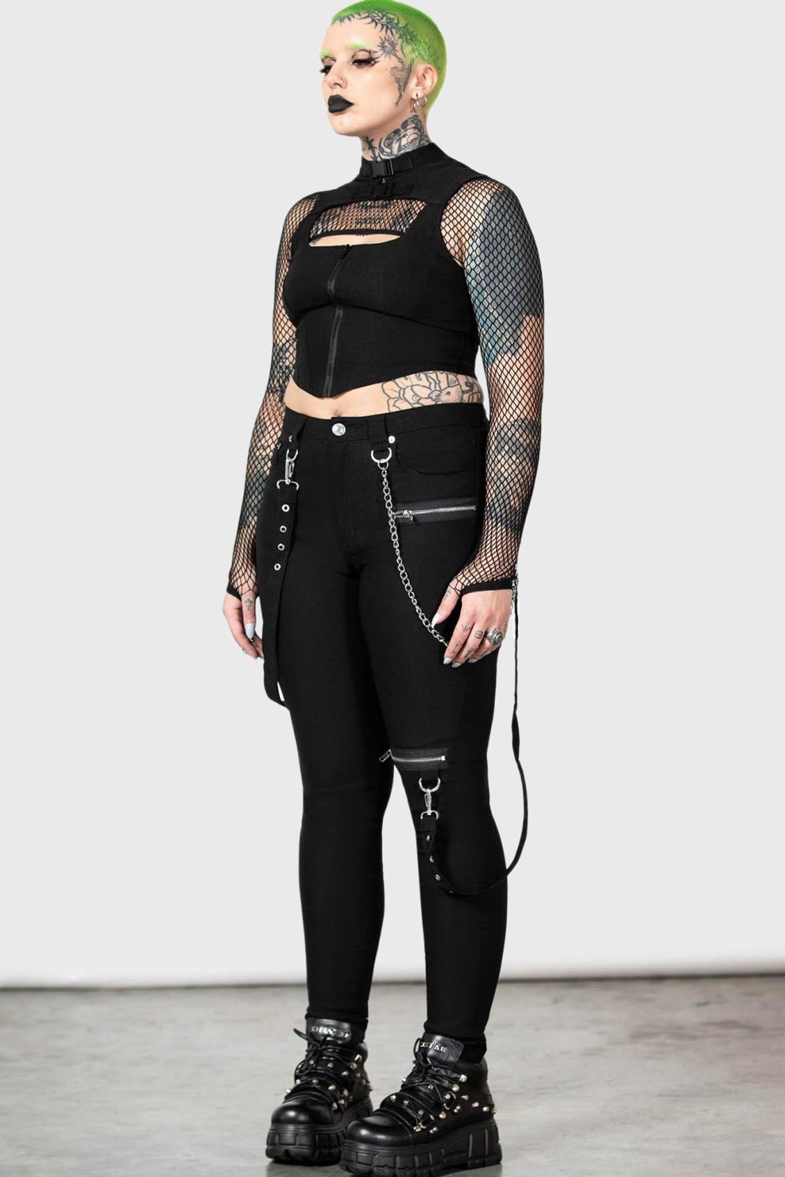 Women Trousers &amp; Jeans | Killstar The Rave Skinny Trousers