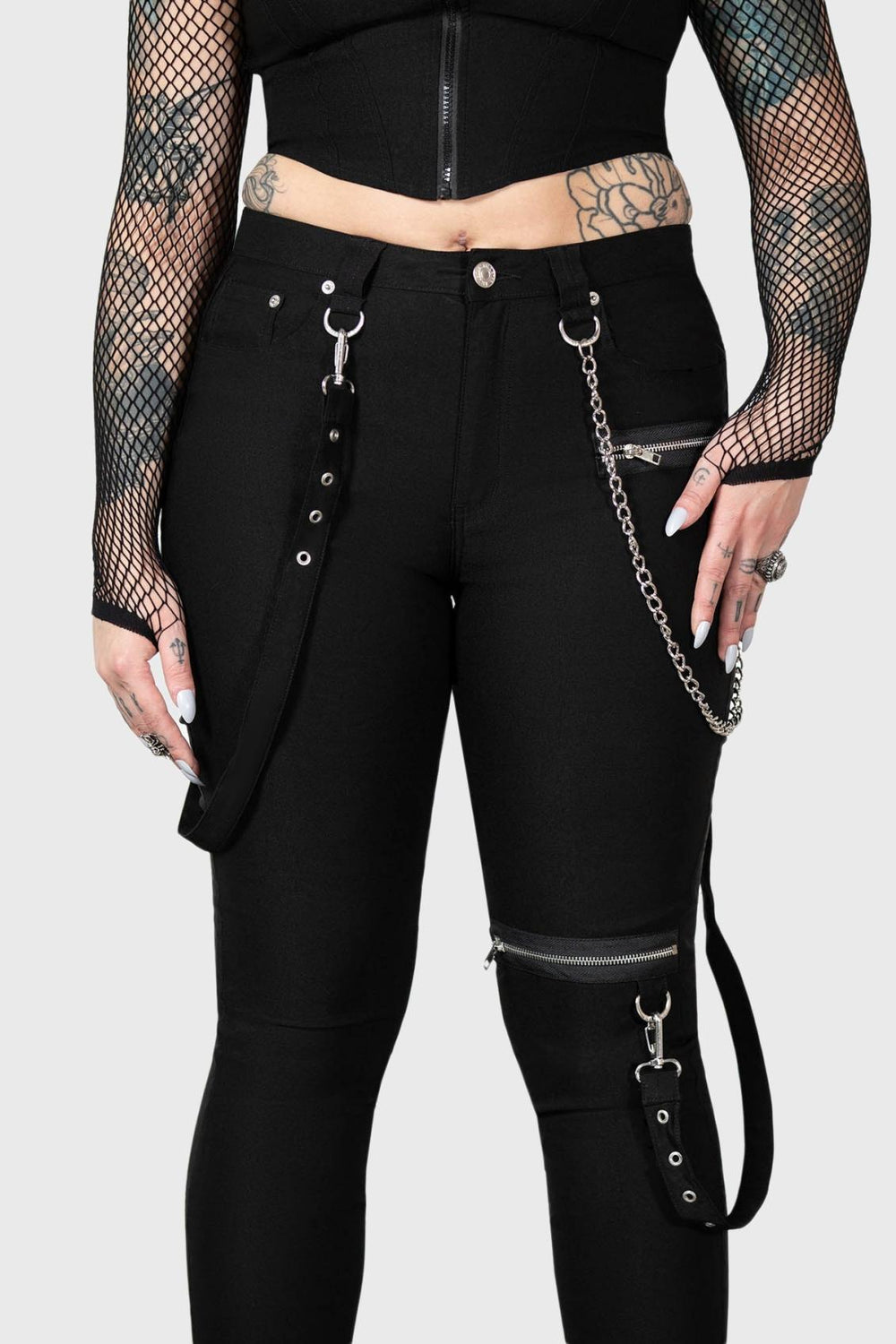 Women Trousers &amp; Jeans | Killstar The Rave Skinny Trousers