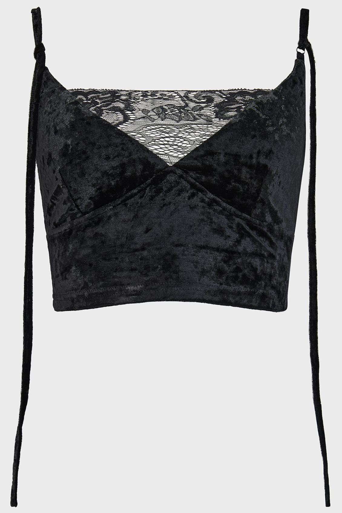 Women Velvet | Killstar Burnt Obsidian Top