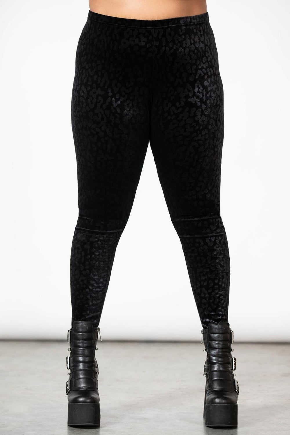 Women Velvet | Killstar Caturday Leggings [B]