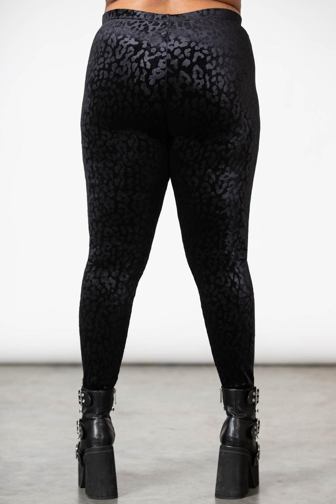 Women Velvet | Killstar Caturday Leggings [B]