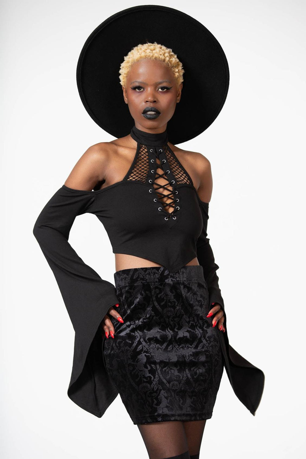 Women Velvet | Killstar Doom Duchess Skirt [B]