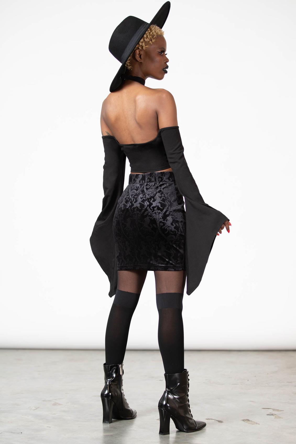 Women Velvet | Killstar Doom Duchess Skirt [B]