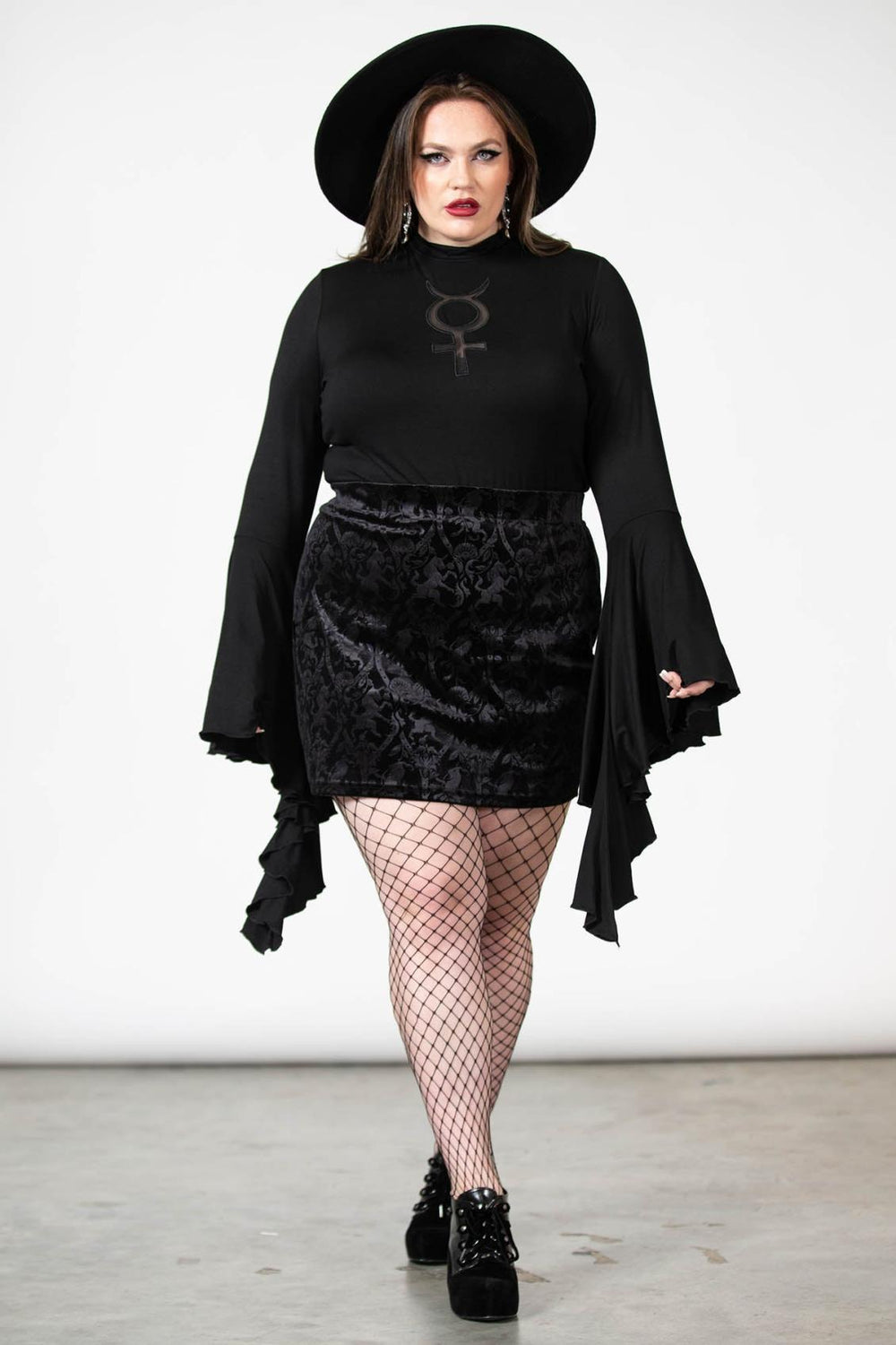 Women Velvet | Killstar Doom Duchess Skirt [B]