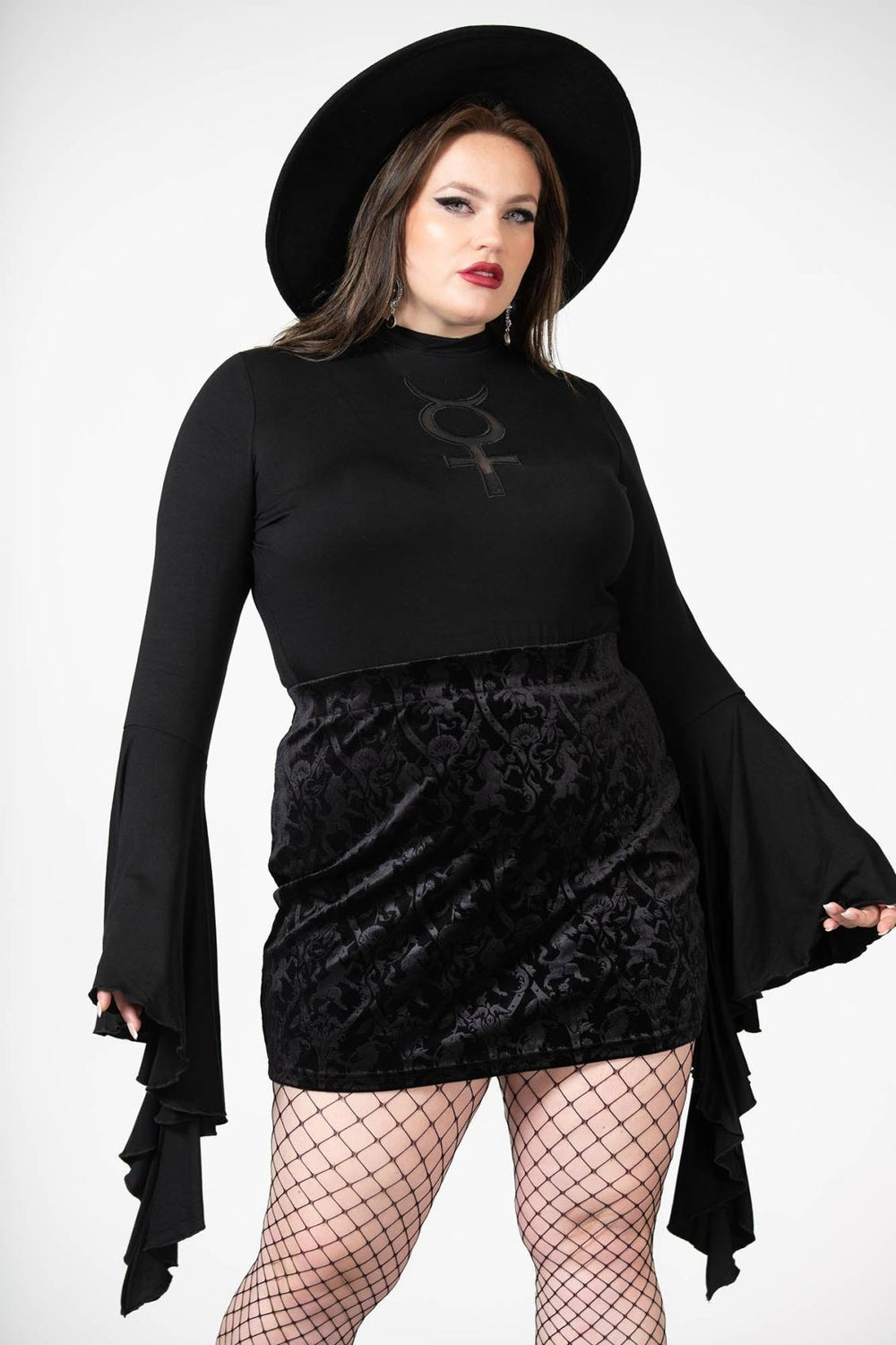 Women Velvet | Killstar Doom Duchess Skirt [B]