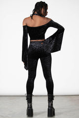 Women Velvet | Killstar Felinology Crop Top [B]