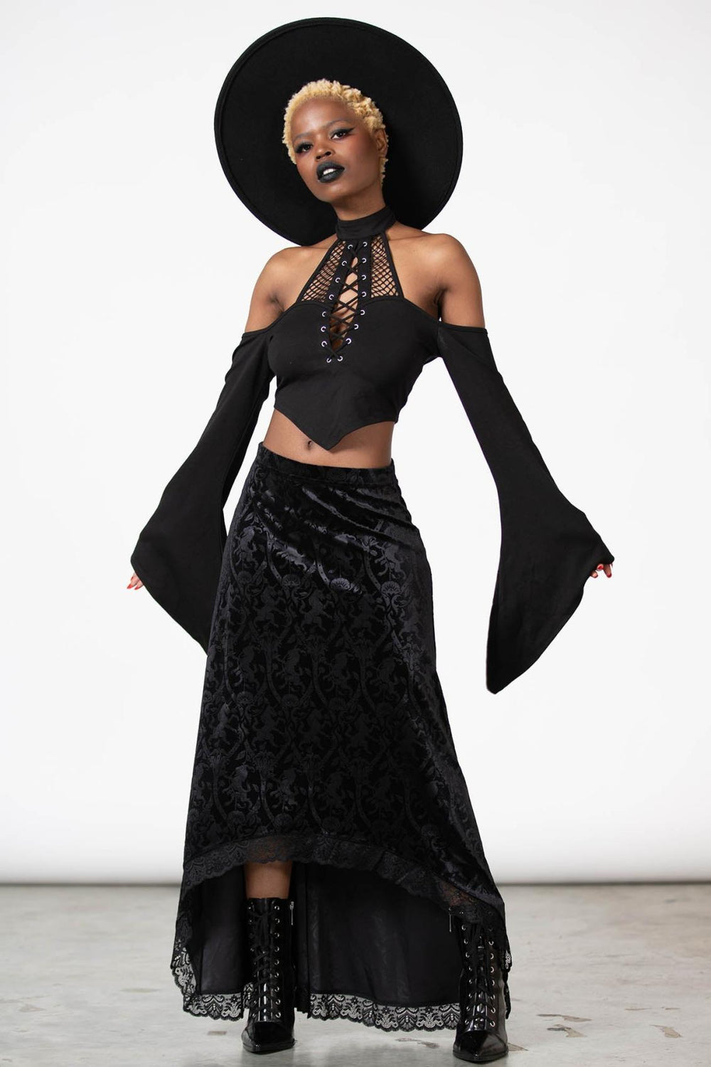 Women Velvet | Killstar Grailed Maxi Skirt [B]