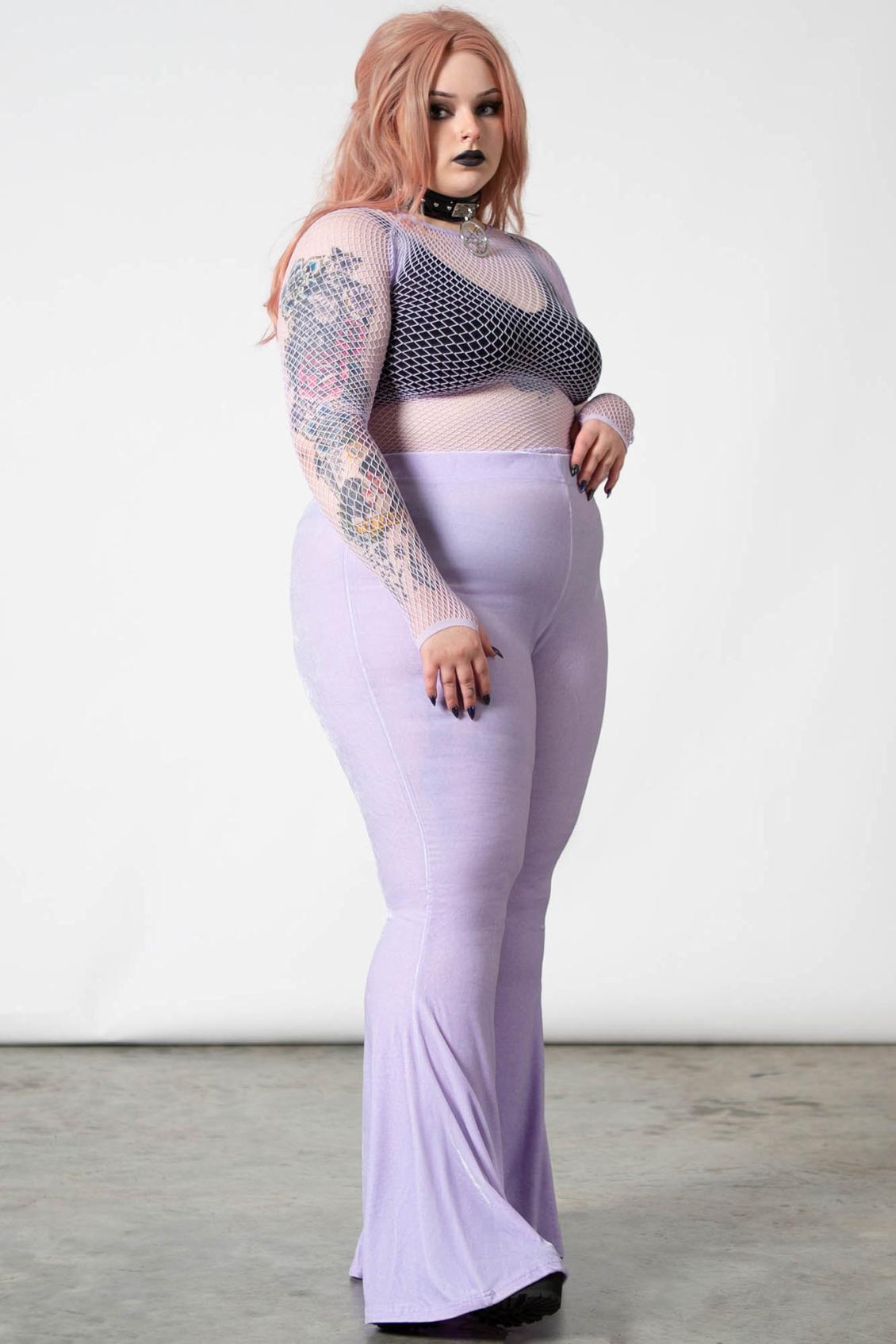 Women Velvet | Killstar Moondance Bell Bottoms [PASTEL LILAC]