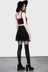 Women Velvet | Killstar Snarl Corset Top [PURPLE]