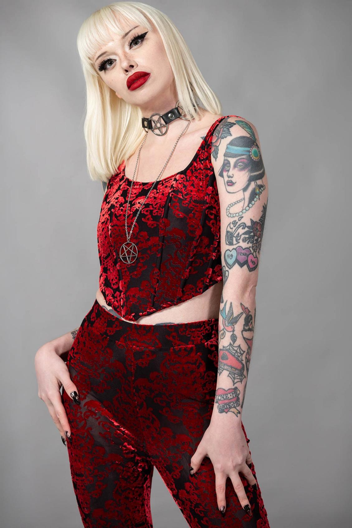 Women Velvet | Killstar Snarl Corset Top